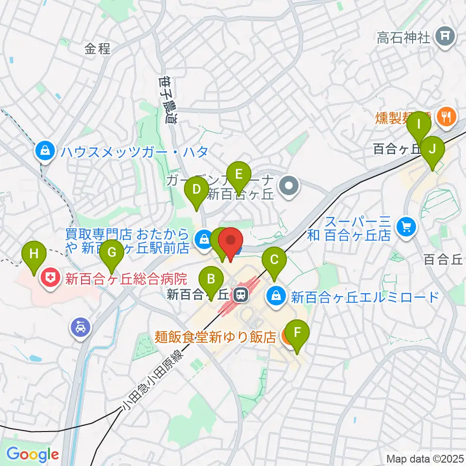 昭和音楽大学附属音楽・バレエ教室 新百合ヶ丘校周辺のコンビニエンスストア一覧地図