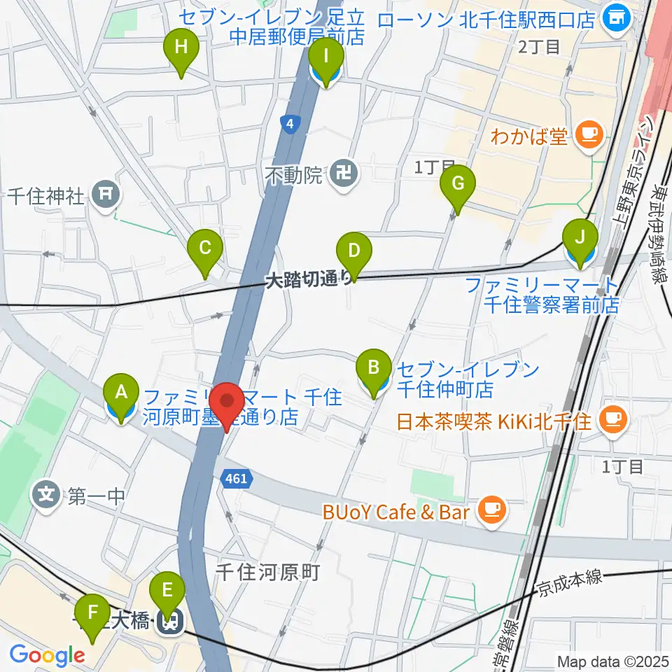 Gスクエア周辺のコンビニエンスストア一覧地図