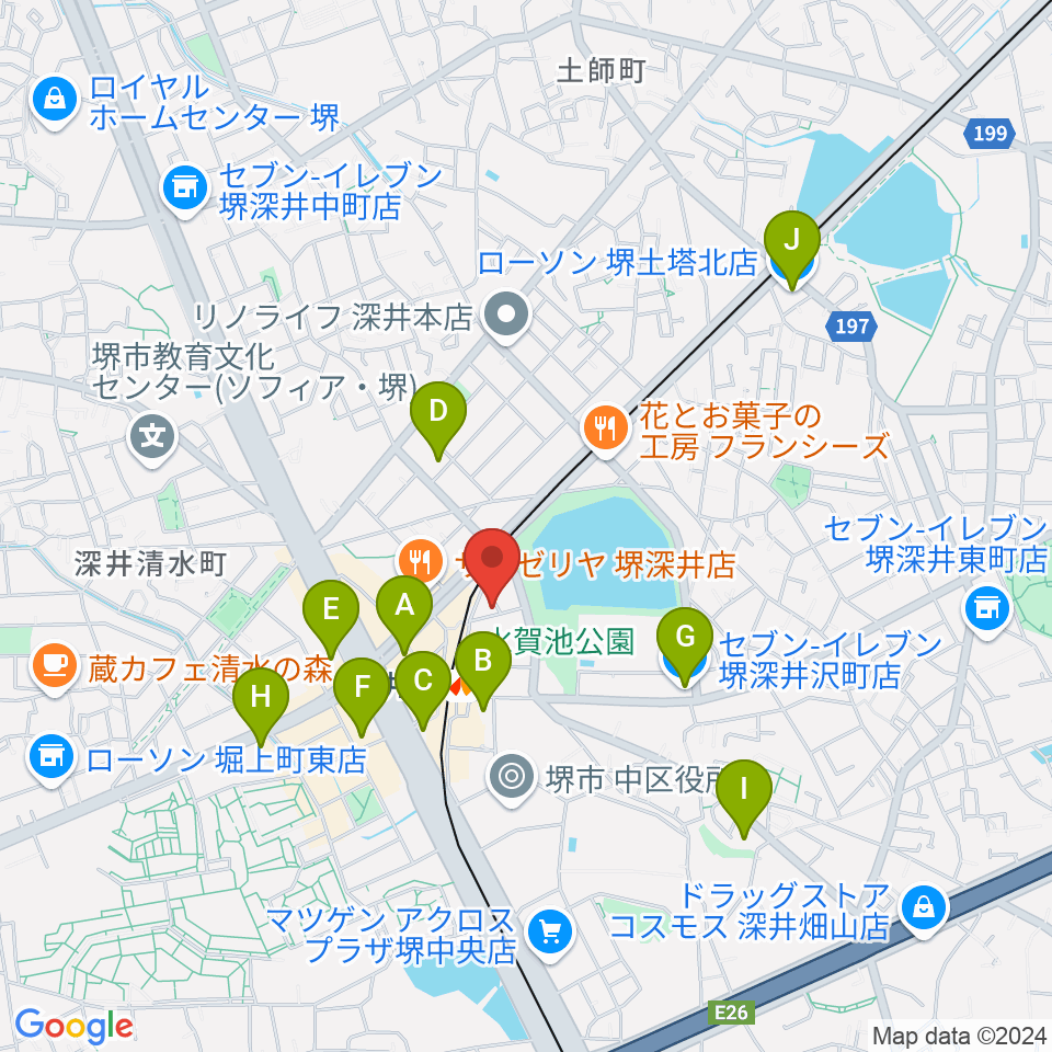 コタニピアノ工房周辺のコンビニエンスストア一覧地図