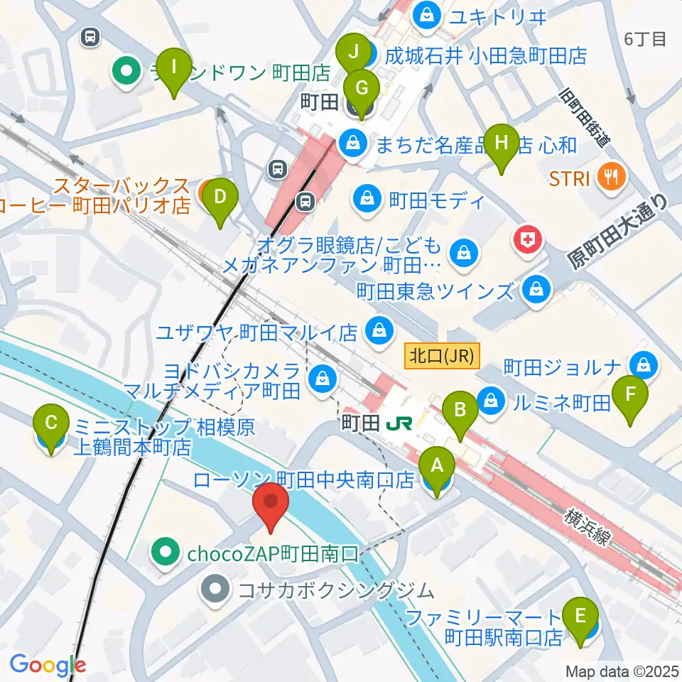 ゲートウェイスタジオ町田店周辺のコンビニエンスストア一覧地図