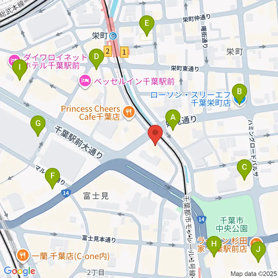 スタジオペンタ千葉 II周辺のコンビニエンスストア一覧地図