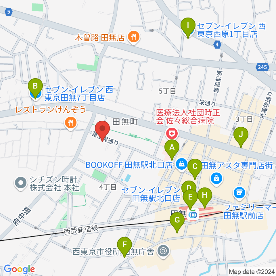 スタジオトライブ周辺のコンビニエンスストア一覧地図