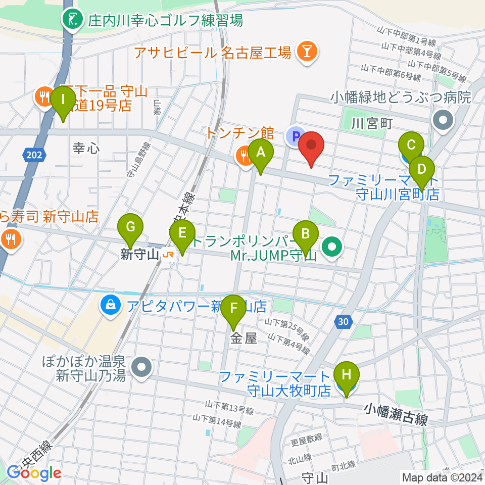 スタジオスプラッシュ周辺のコンビニエンスストア一覧地図