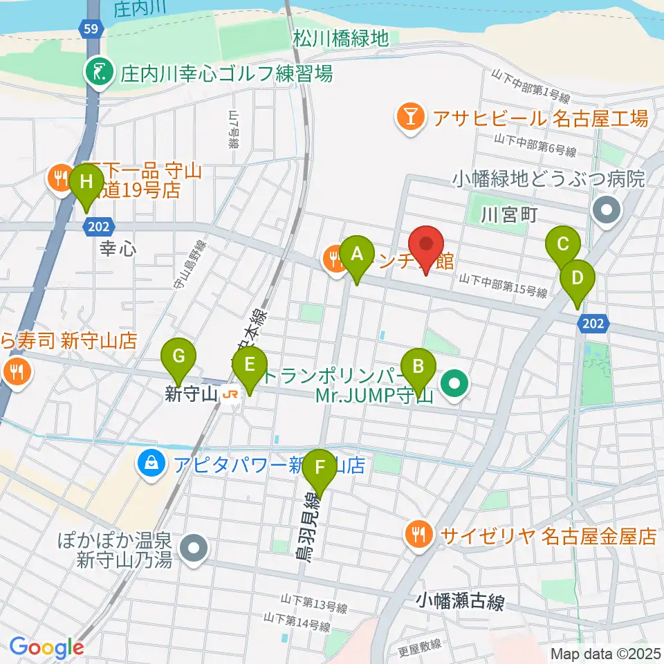スタジオスプラッシュ周辺のコンビニエンスストア一覧地図