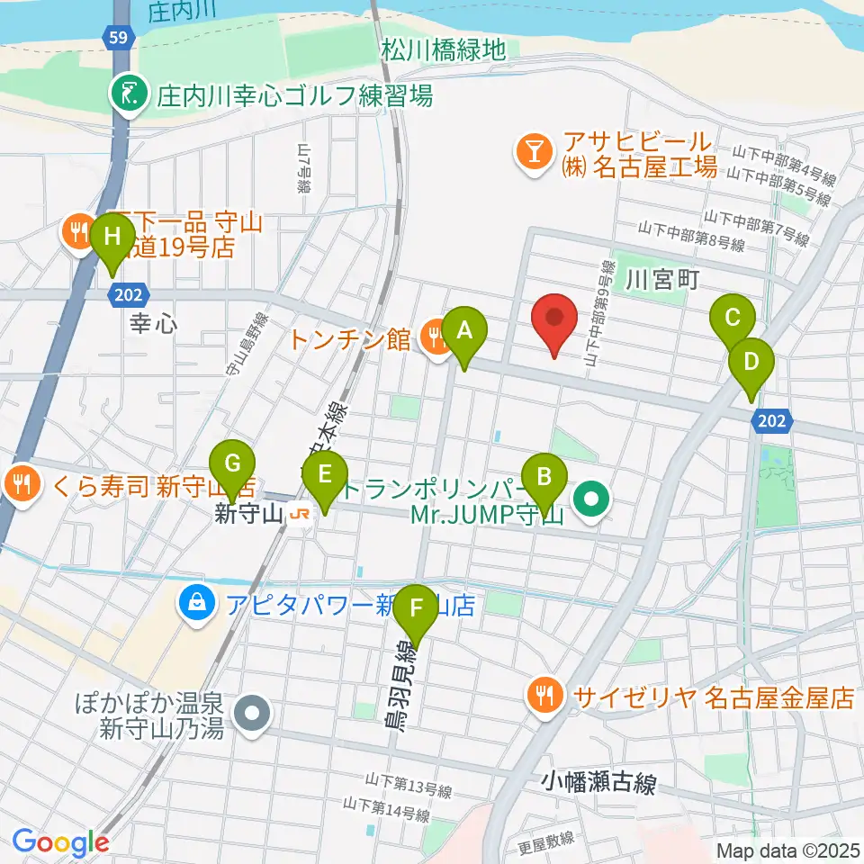 スタジオスプラッシュ周辺のコンビニエンスストア一覧地図