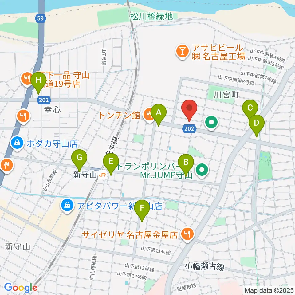 スタジオスプラッシュ周辺のコンビニエンスストア一覧地図
