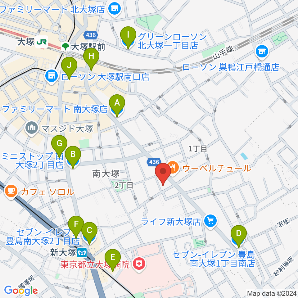 ビーツパラダイス周辺のコンビニエンスストア一覧地図