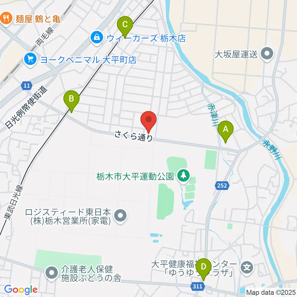 大平文化会館周辺のコンビニエンスストア一覧地図