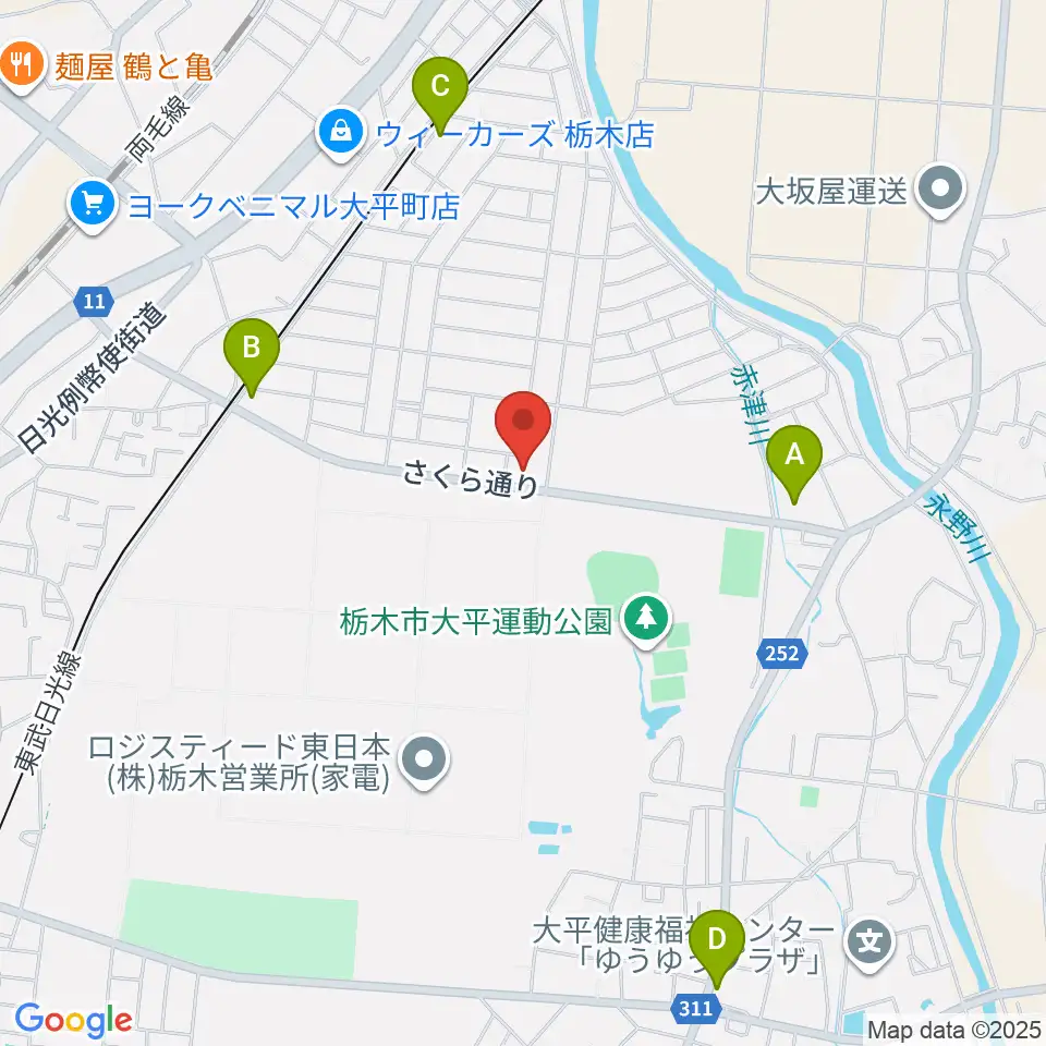 大平文化会館周辺のコンビニエンスストア一覧地図
