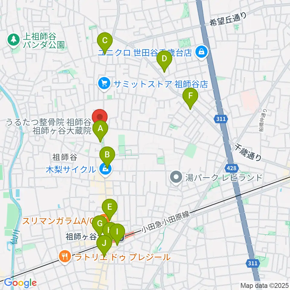 スタジオセイント周辺のコンビニエンスストア一覧地図