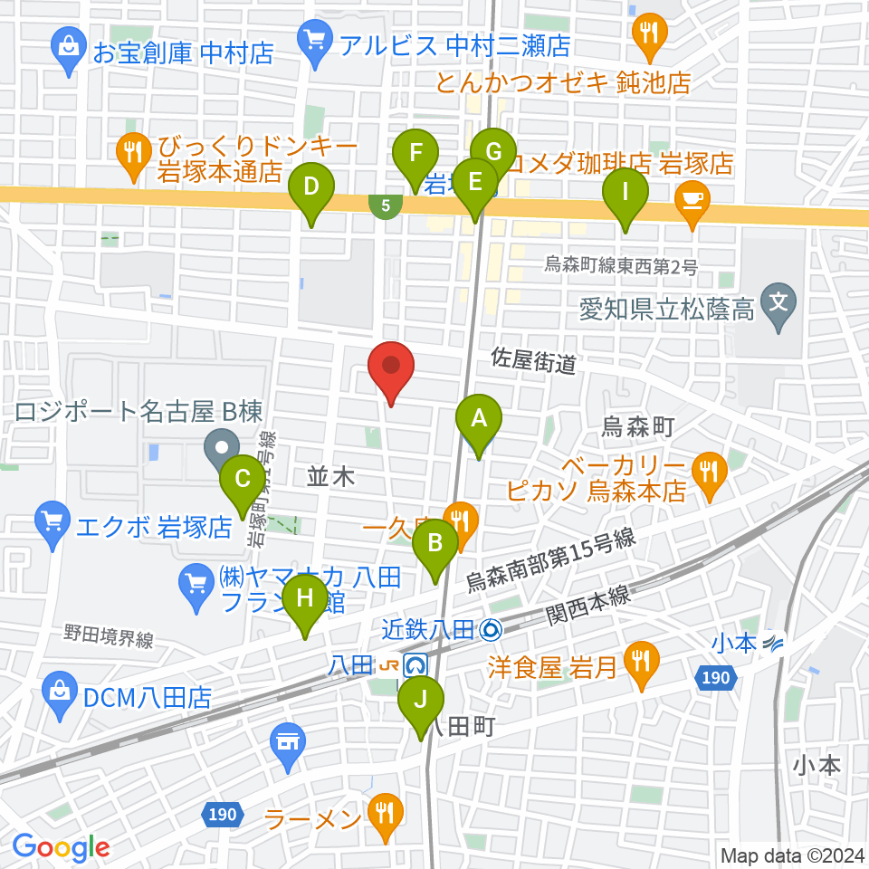 スタジオ・ルカロ周辺のコンビニエンスストア一覧地図