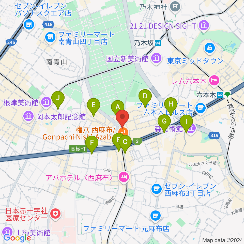 ラボレコーダーズ周辺のコンビニエンスストア一覧地図