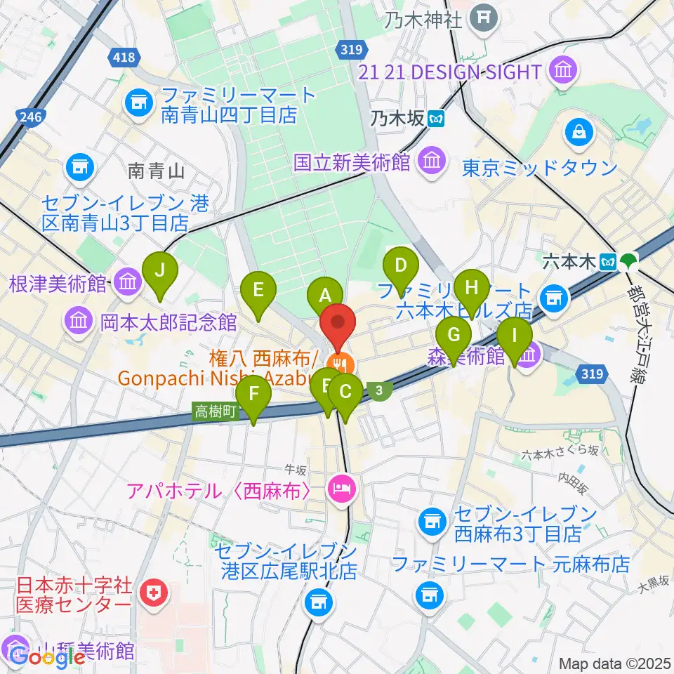 ラボレコーダーズ周辺のコンビニエンスストア一覧地図
