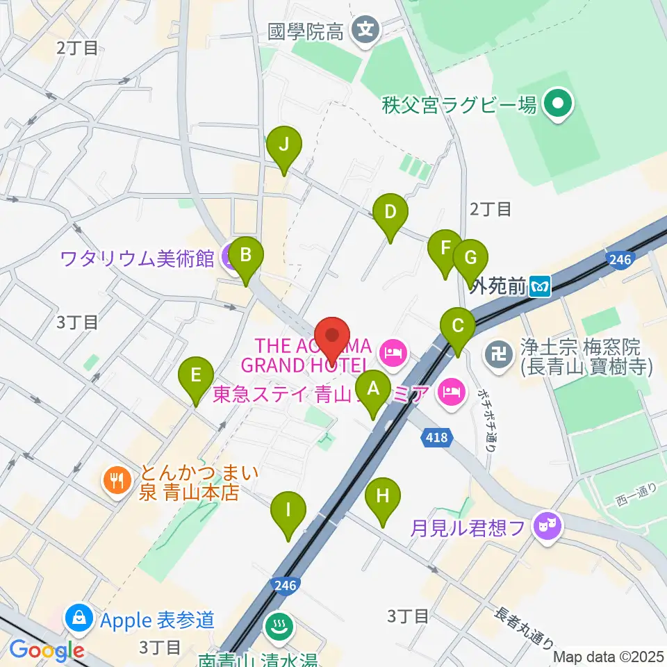 TAIKO-LAB青山周辺のコンビニエンスストア一覧地図