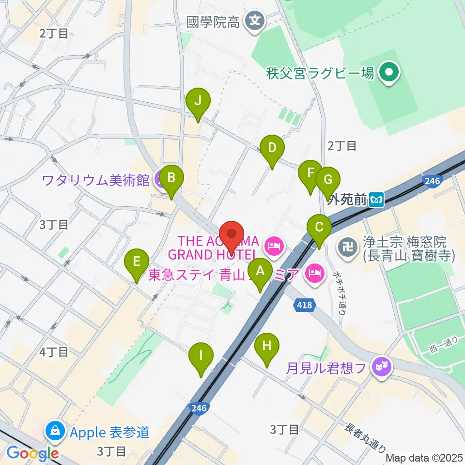 TAIKO-LAB青山周辺のコンビニエンスストア一覧地図