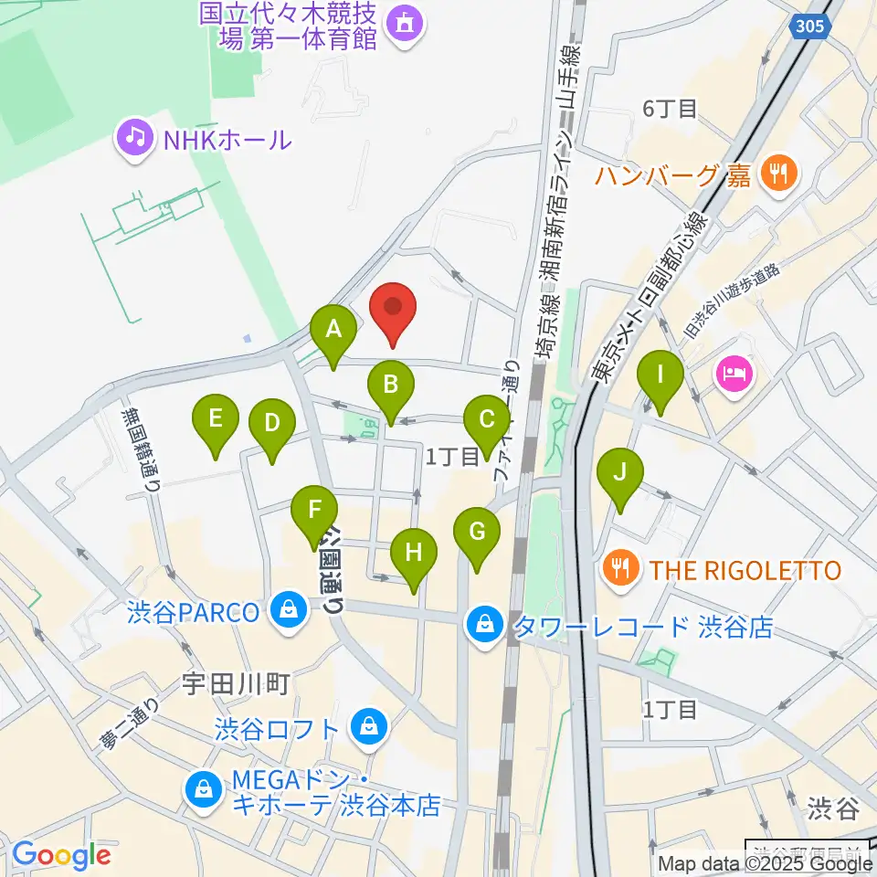 神南スタジオ周辺のコンビニエンスストア一覧地図