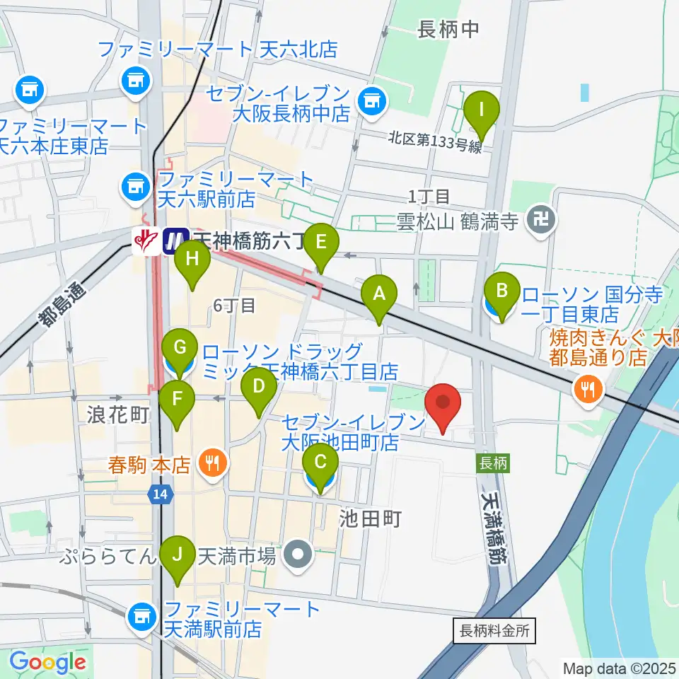 ココサウンド周辺のコンビニエンスストア一覧地図
