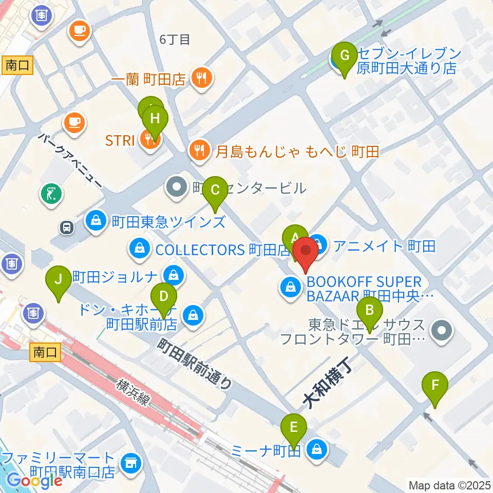 クラウドナインスタジオ 町田店周辺のコンビニエンスストア一覧地図