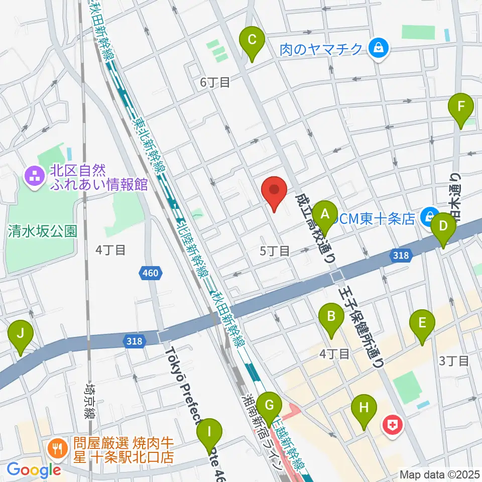 東十条スタジオＪ周辺のコンビニエンスストア一覧地図