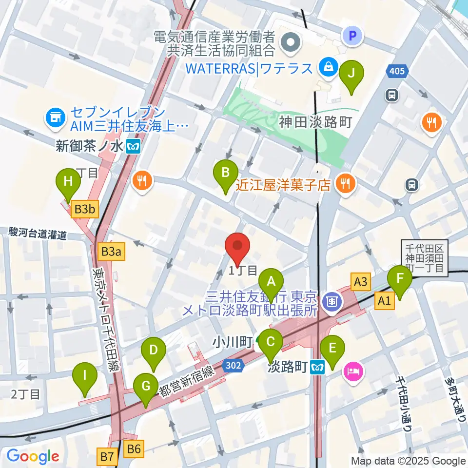 桐朋 子供のための音楽教室 お茶の水教室周辺のコンビニエンスストア一覧地図