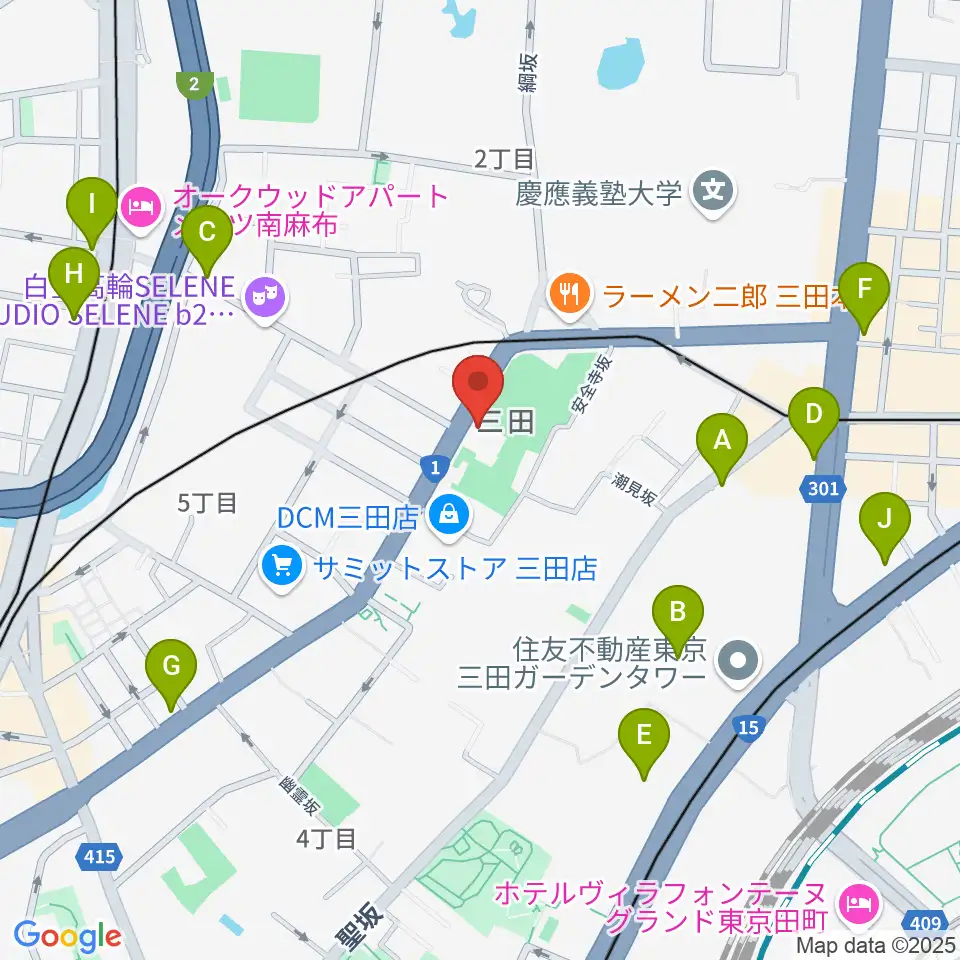 スタジオアワーハウス周辺のコンビニエンスストア一覧地図