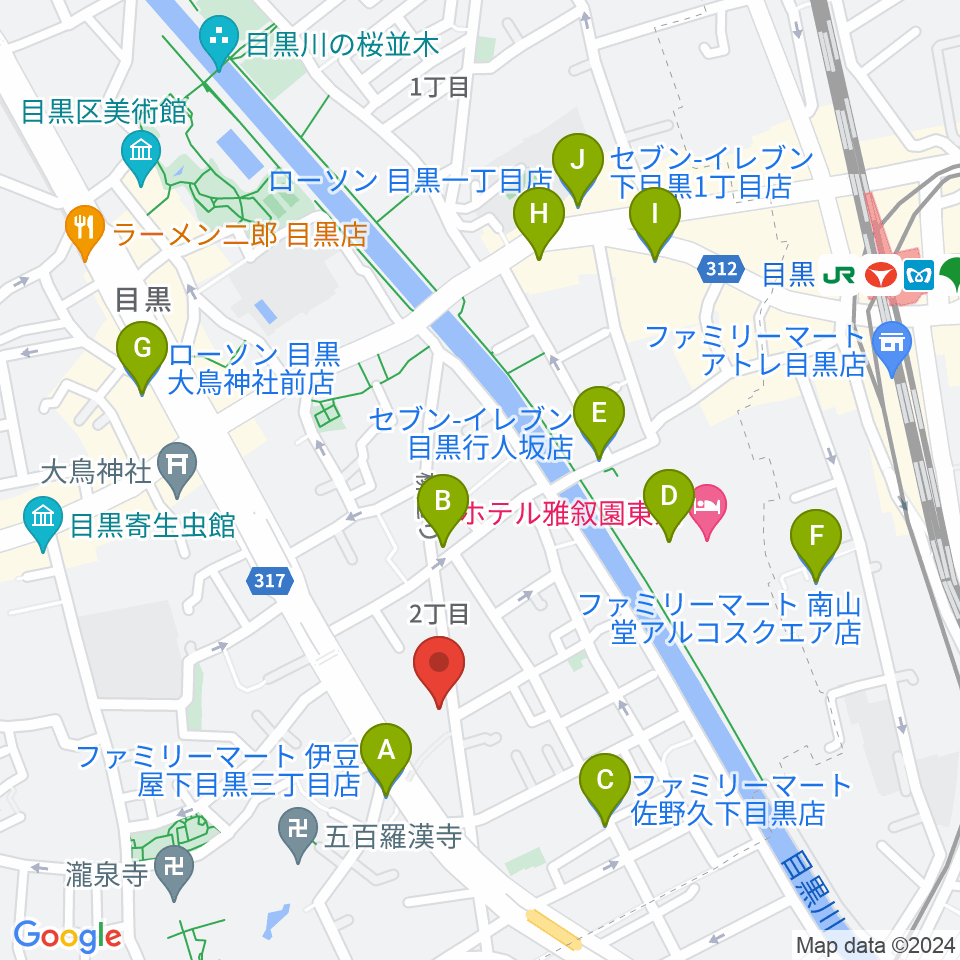 いろはスタジオ周辺のコンビニエンスストア一覧地図