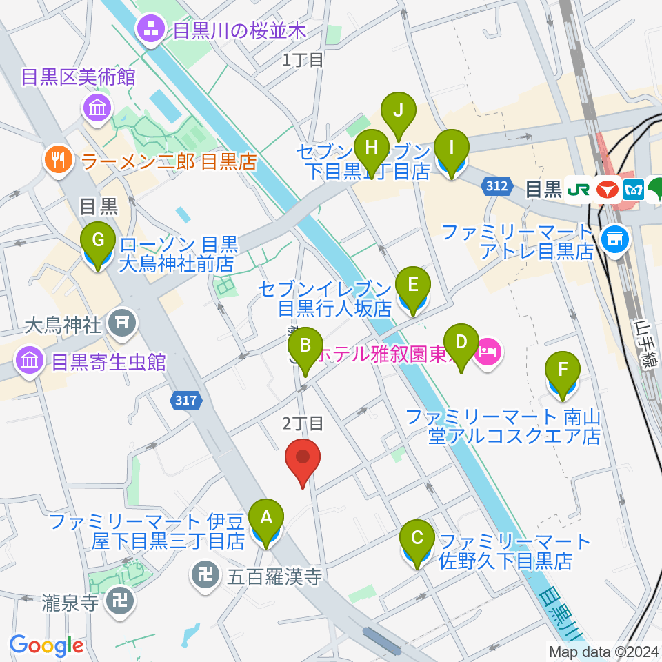 いろはスタジオ周辺のコンビニエンスストア一覧地図