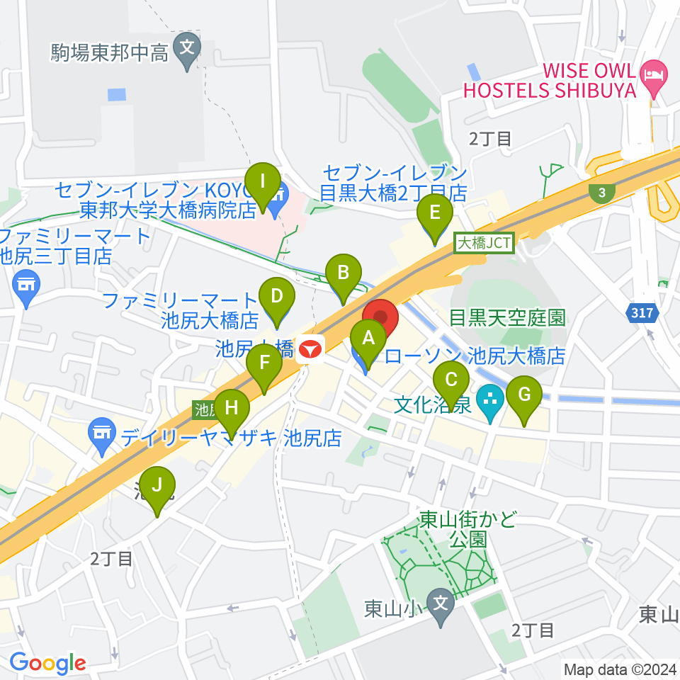 プライムサウンドスタジオ フォーム周辺のコンビニエンスストア一覧地図