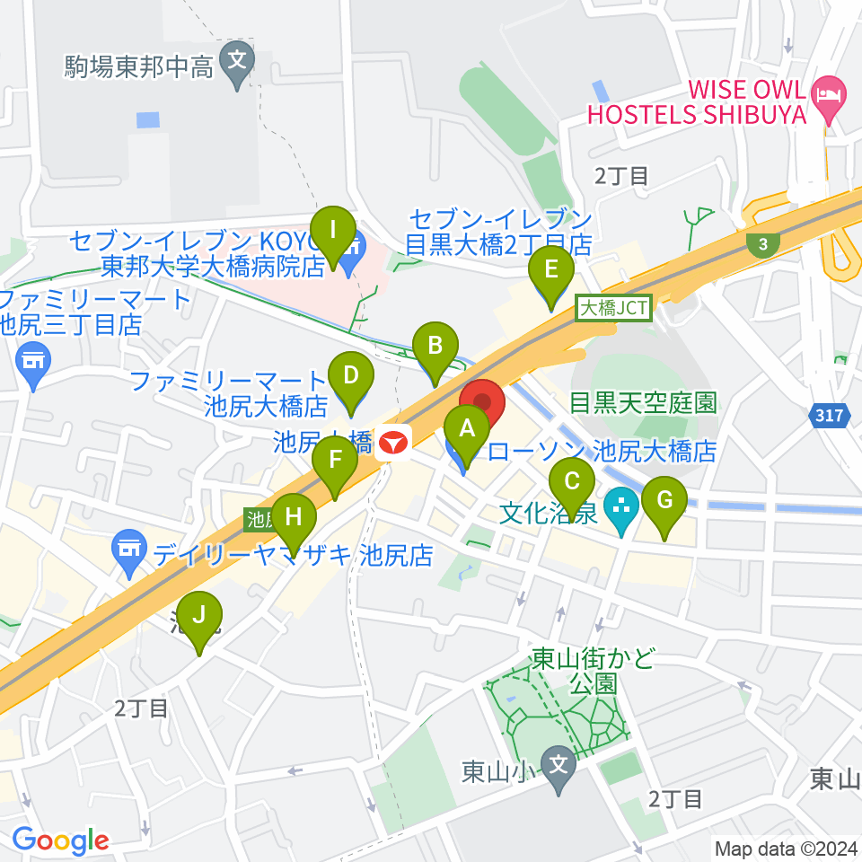 プライムサウンドスタジオ フォーム周辺のコンビニエンスストア一覧地図