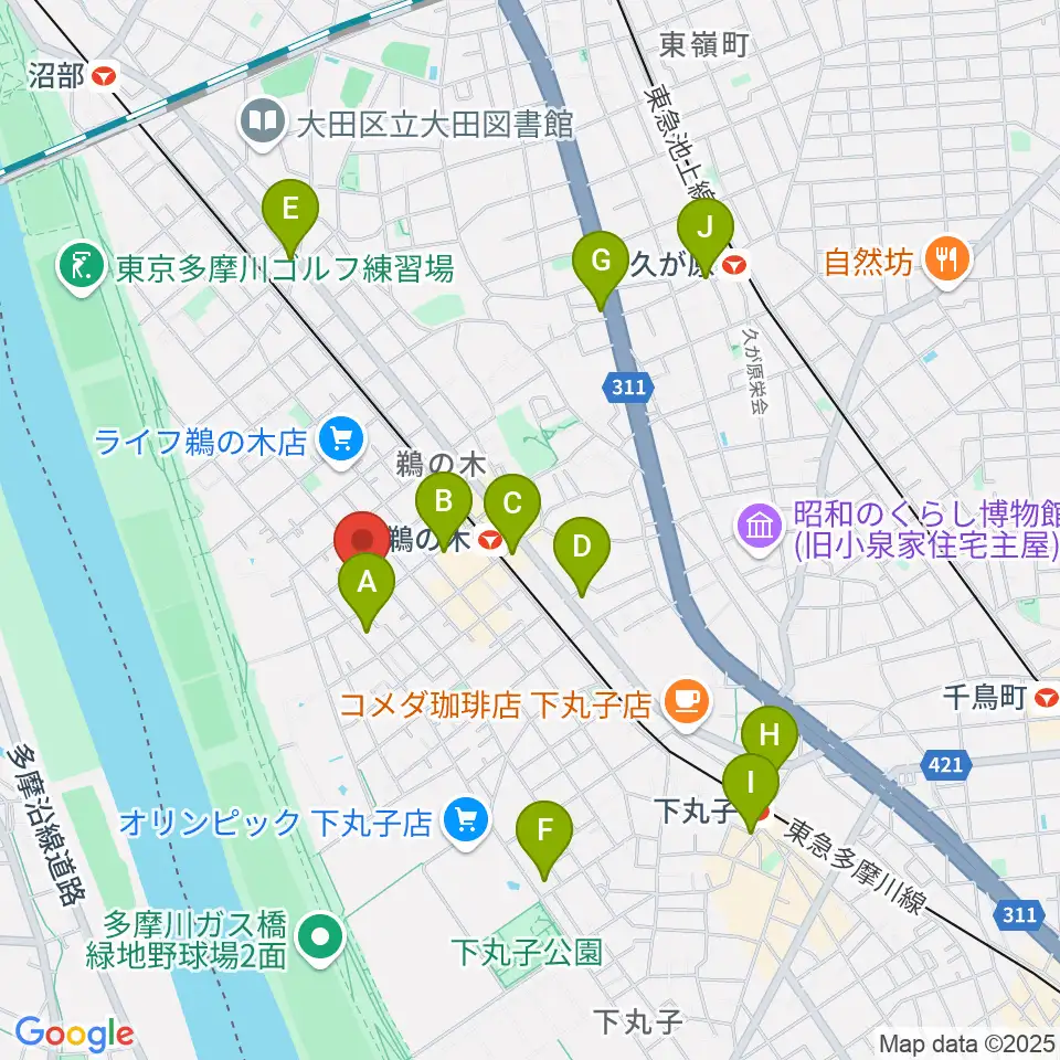 亀吉音楽堂周辺のコンビニエンスストア一覧地図