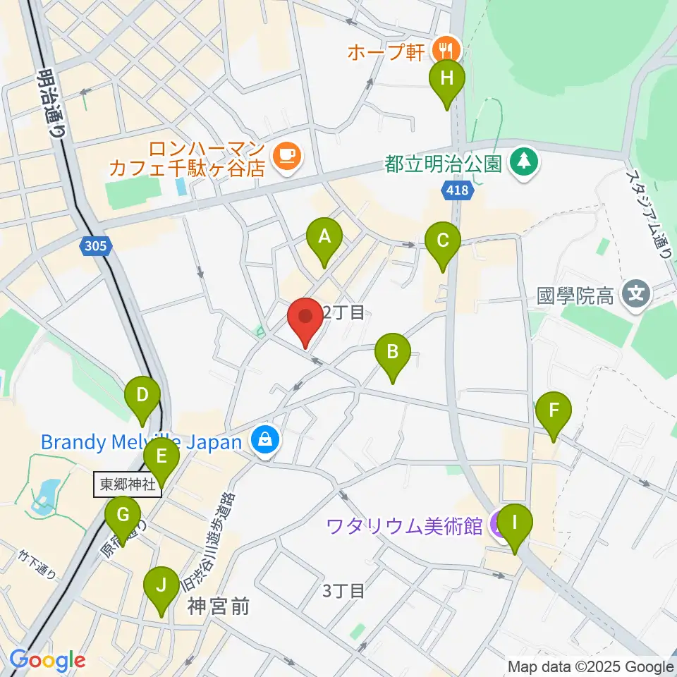 PLAZA studio周辺のコンビニエンスストア一覧地図