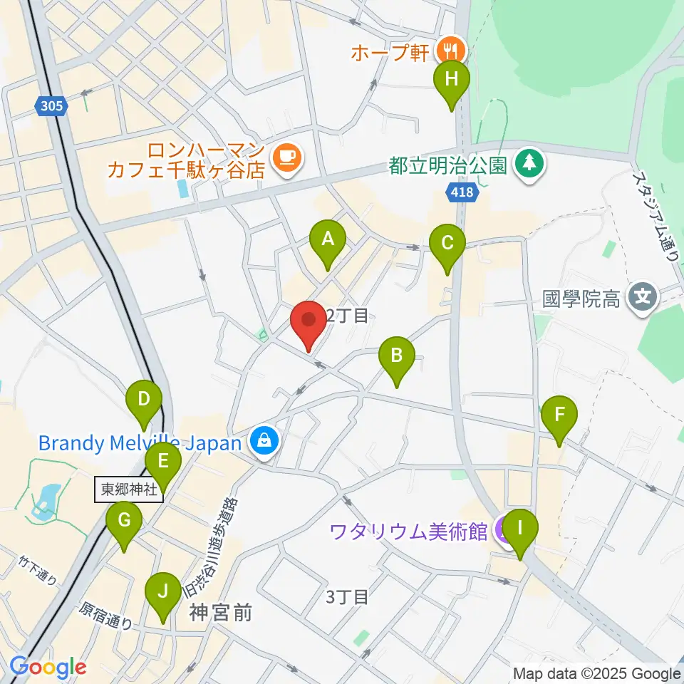 PLAZA studio周辺のコンビニエンスストア一覧地図