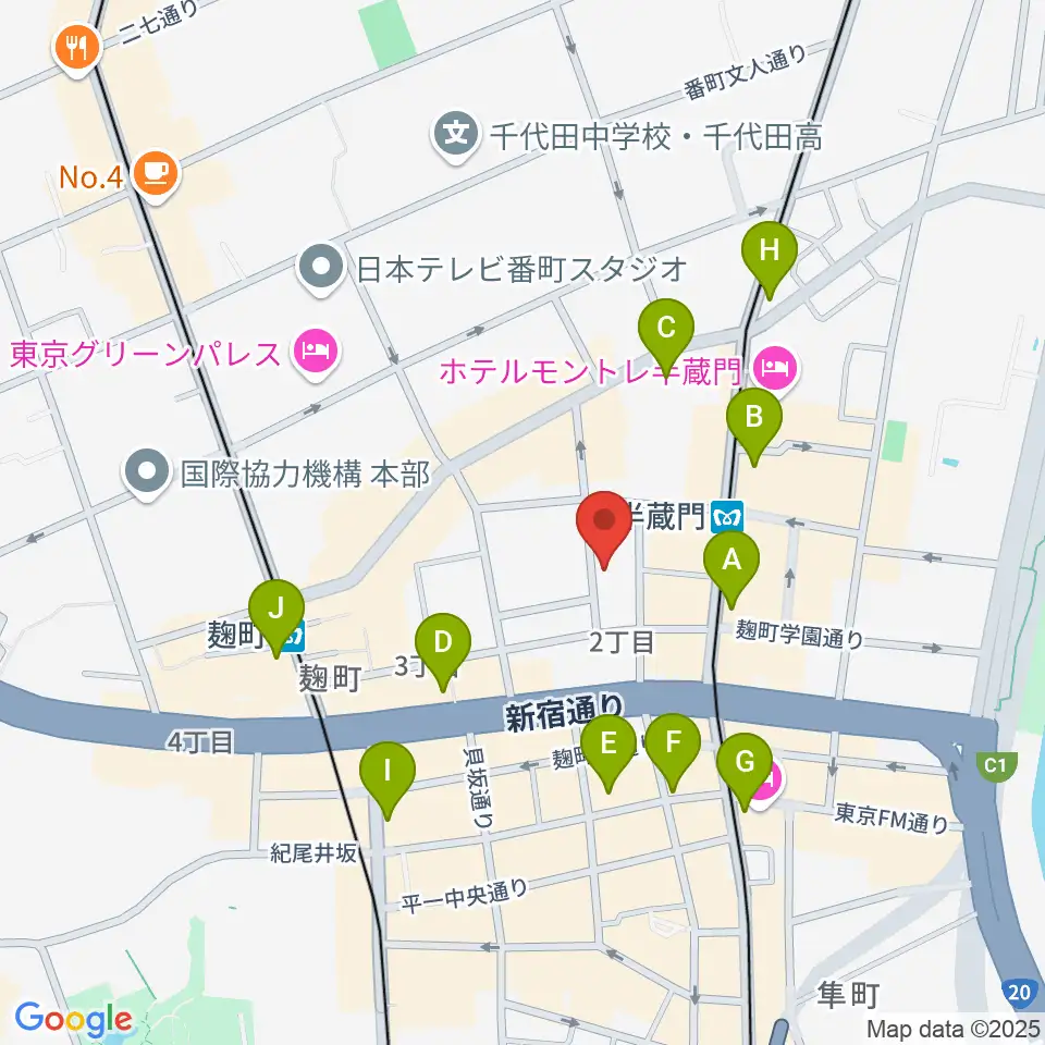 ビークルースタジオ周辺のコンビニエンスストア一覧地図