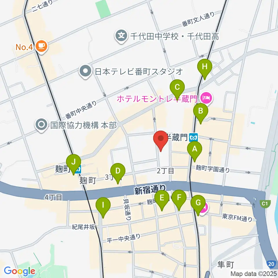 ビークルースタジオ周辺のコンビニエンスストア一覧地図