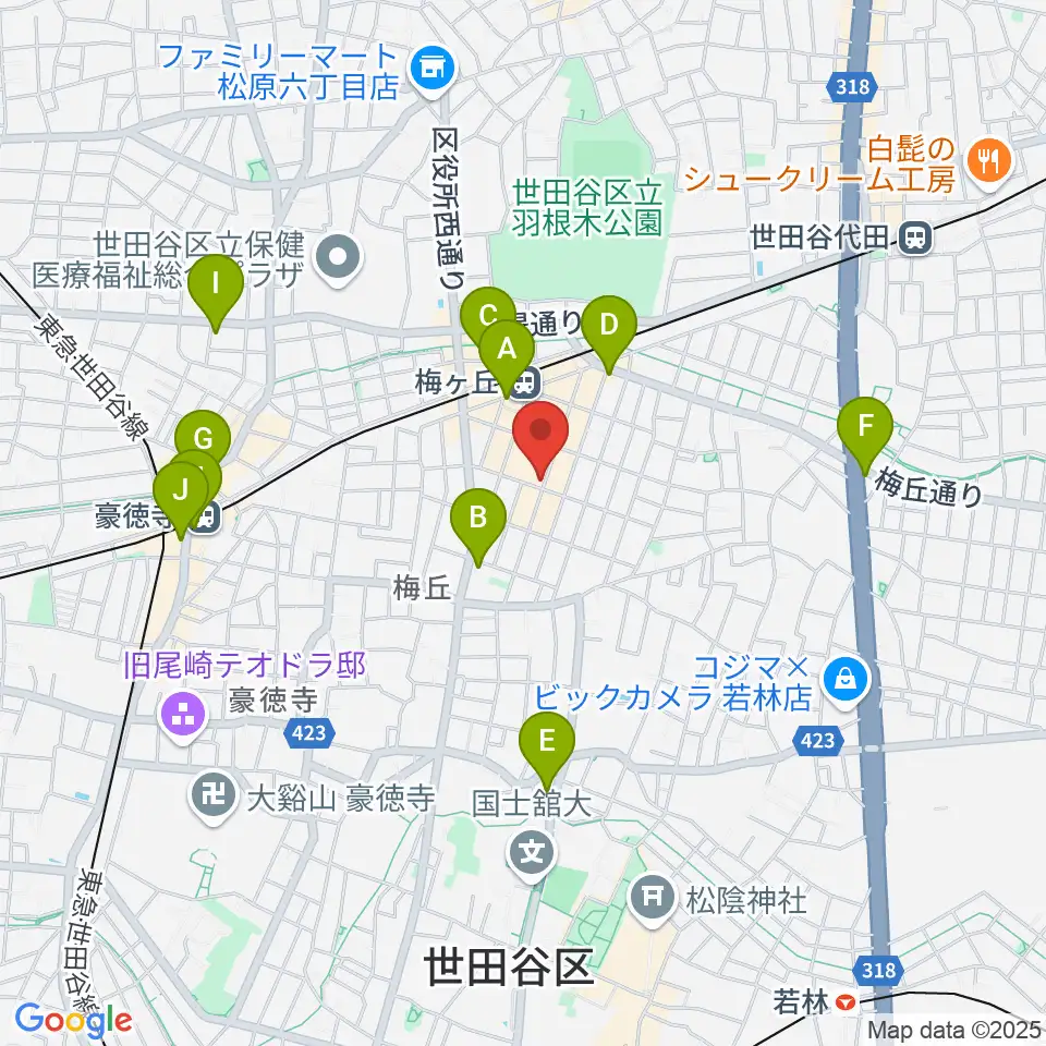 hmc studio周辺のコンビニエンスストア一覧地図