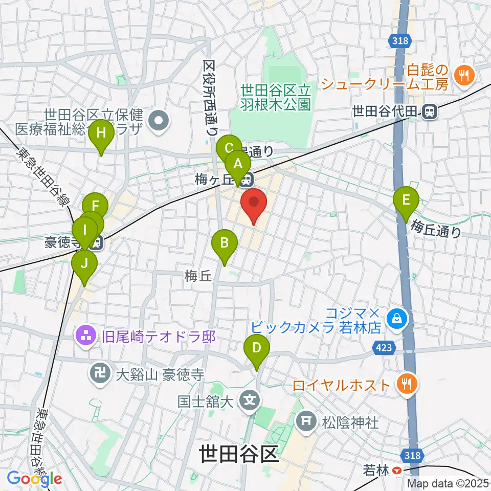 hmc studio周辺のコンビニエンスストア一覧地図