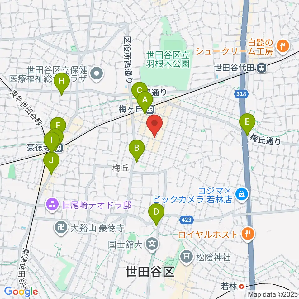 hmc studio周辺のコンビニエンスストア一覧地図