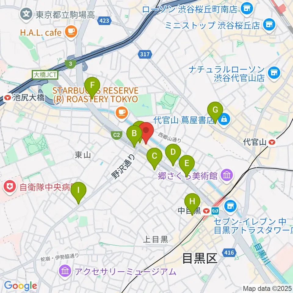 青葉台スタジオ周辺のコンビニエンスストア一覧地図