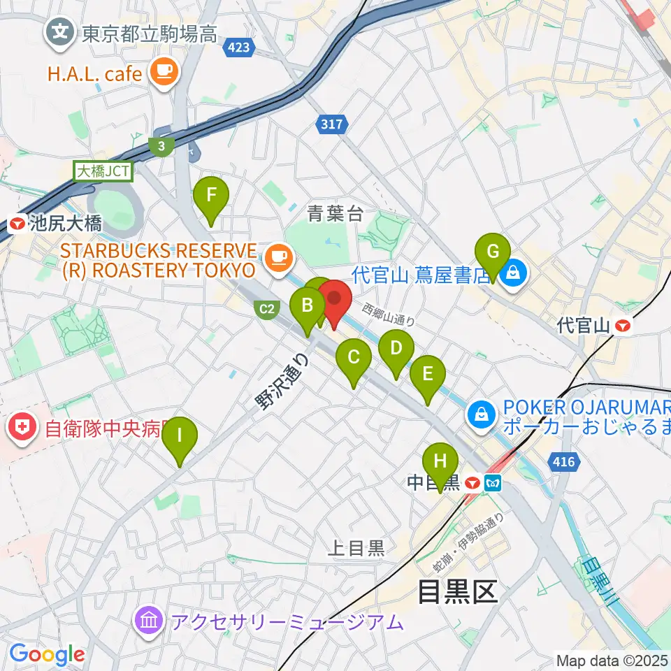 青葉台スタジオ周辺のコンビニエンスストア一覧地図