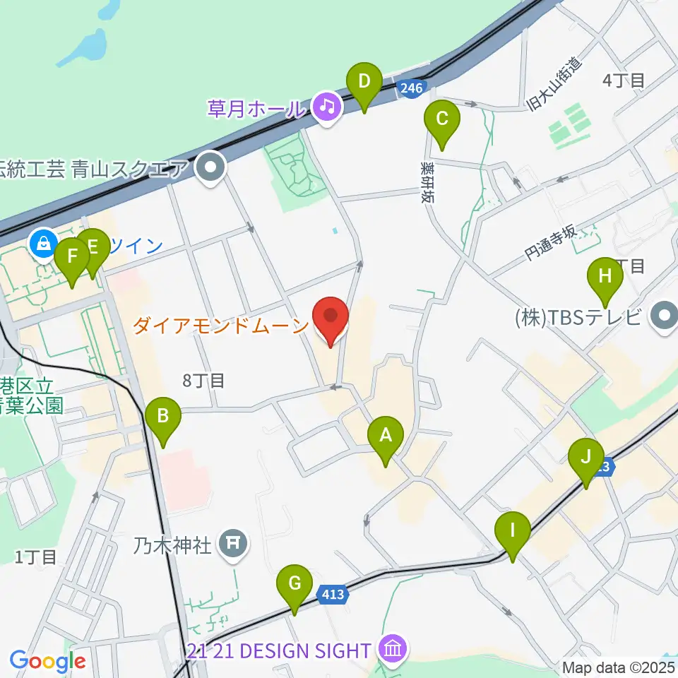 ODEN STUDIO周辺のコンビニエンスストア一覧地図