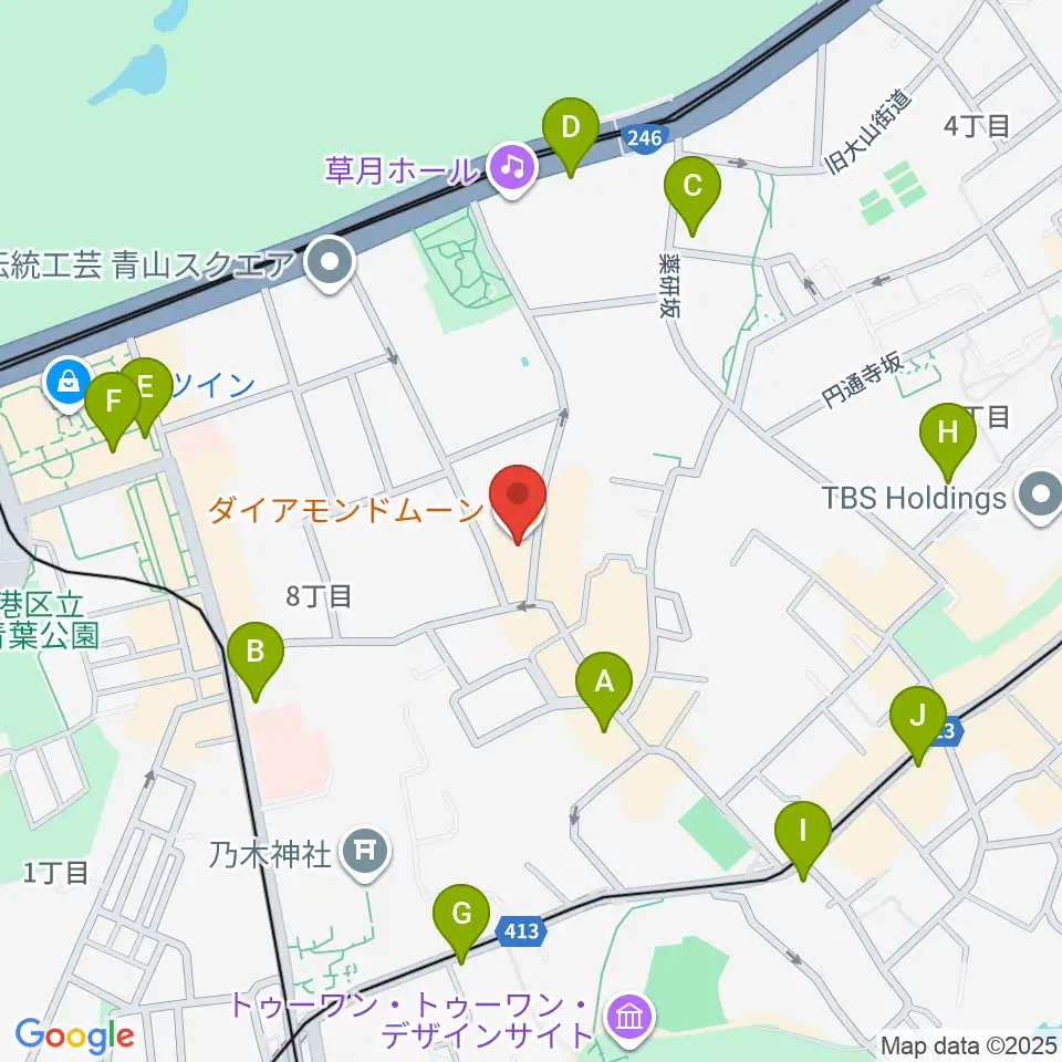ODEN STUDIO周辺のコンビニエンスストア一覧地図