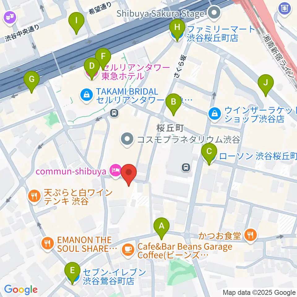 アダマンツミュージック周辺のコンビニエンスストア一覧地図