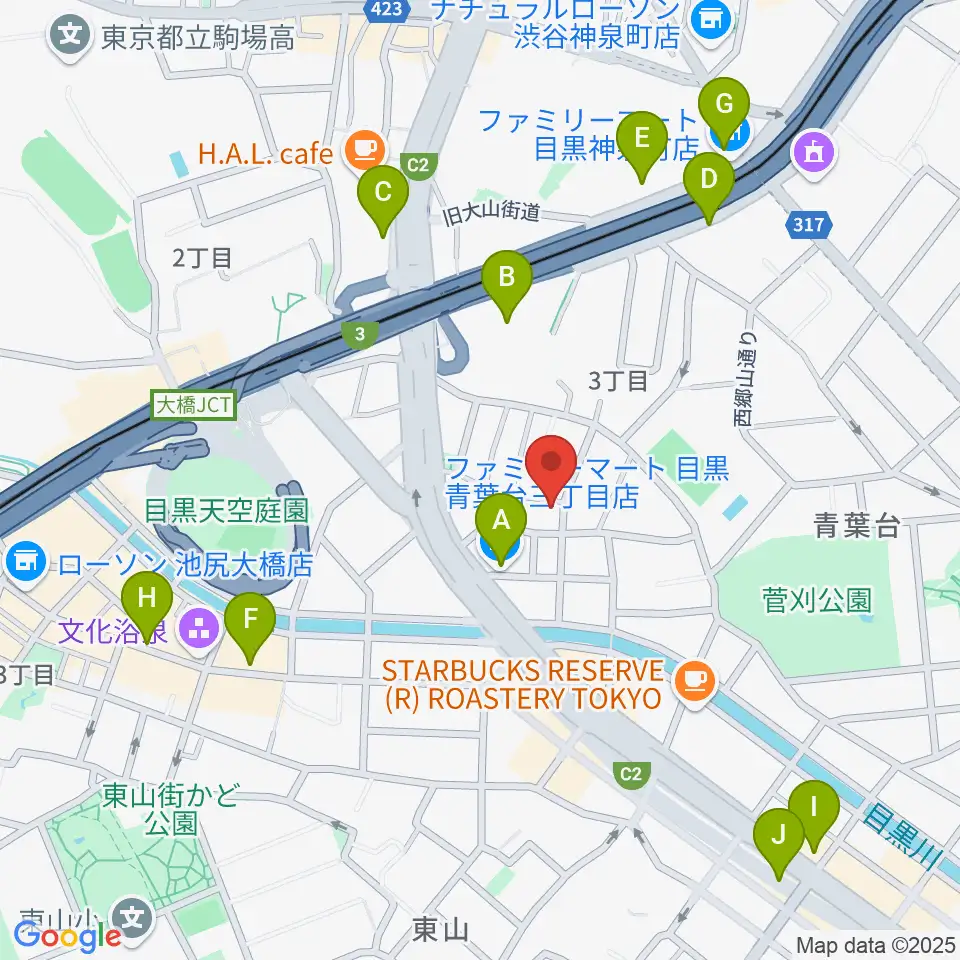 マルニスタジオ周辺のコンビニエンスストア一覧地図