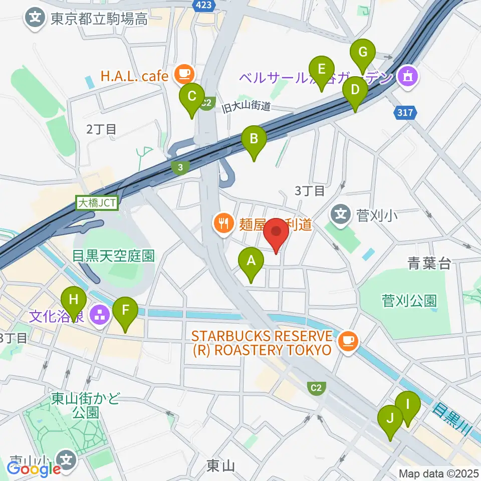 マルニスタジオ周辺のコンビニエンスストア一覧地図