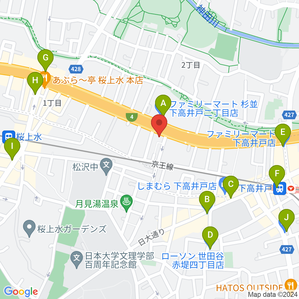 G-ROKSスタジオ周辺のコンビニエンスストア一覧地図