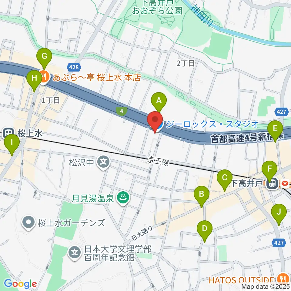 G-ROKSスタジオ周辺のコンビニエンスストア一覧地図