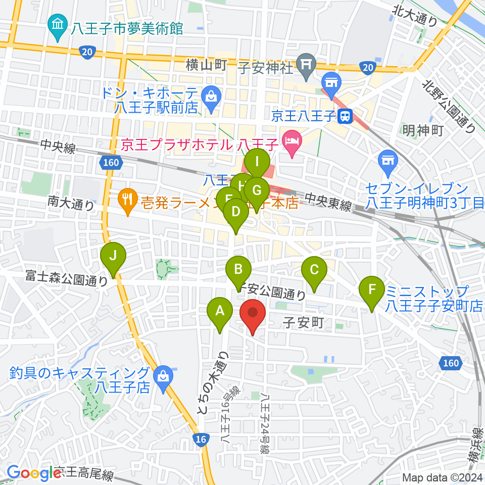 スタジオ・ムーピーズ周辺のコンビニエンスストア一覧地図