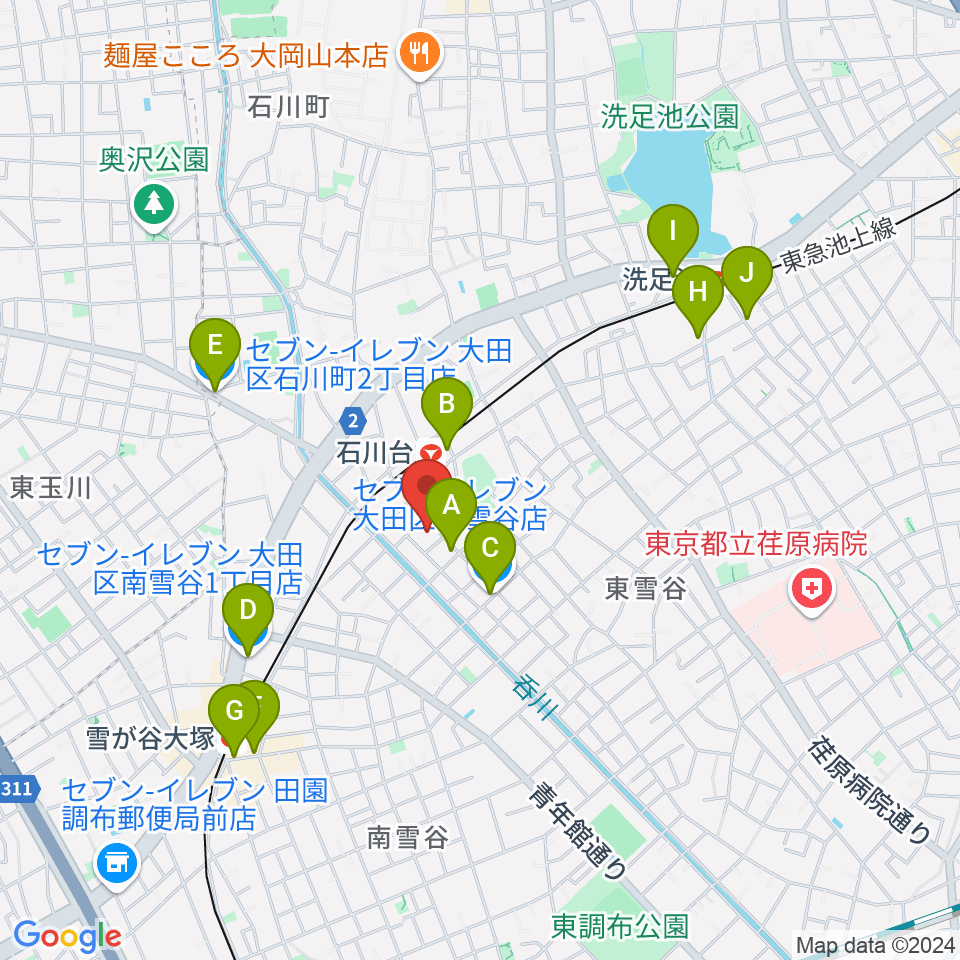 ファクションミュージック周辺のコンビニエンスストア一覧地図