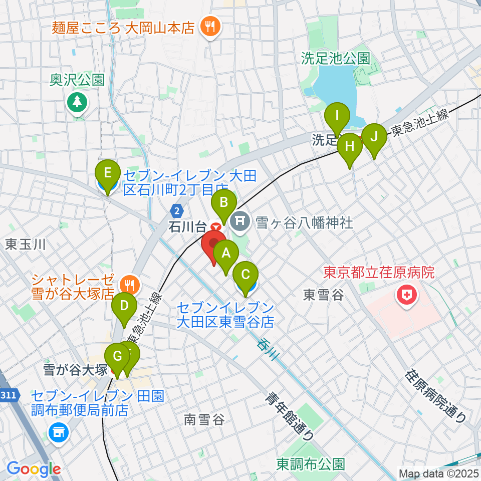 ファクションミュージック周辺のコンビニエンスストア一覧地図