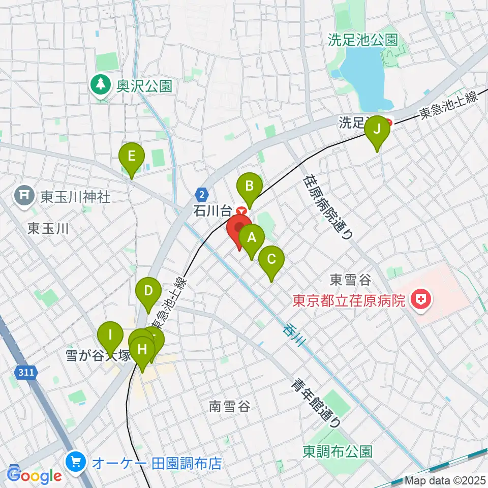 ファクションミュージック周辺のコンビニエンスストア一覧地図